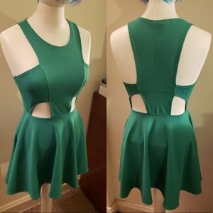 Cut Out Party Green Summer Dress